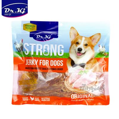 Dr.Kj Strong Jerky Original ขนมสุนัข สันในไก่อบแห้ง แบบเส้น รสดั้งเดิม (250g)